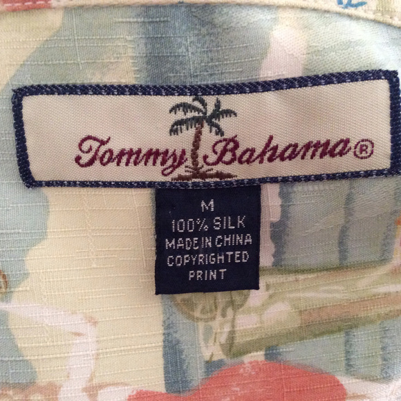 Tommy Bahama Palm Tree Shirt Medium - Picture 6 of 6